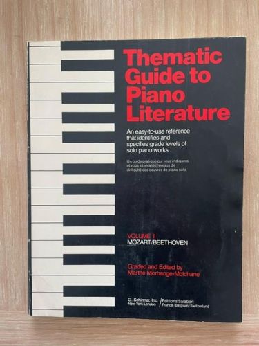 Portada del libro de THEMATIC GUIDO TO PIANO LITERATURE. VOL II. MOZART/BEETHOVEN 