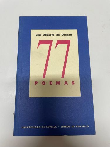 Portada del libro de 77 POEMAS 