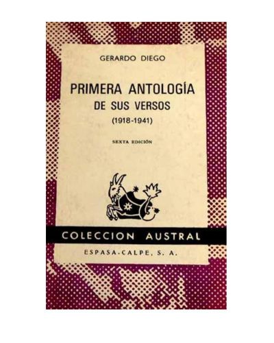 Portada del libro de PRIMERA ANTOLOGÍA DE SUS VERSOS (1918-1941)