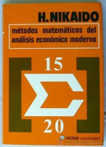 Portada del libro de Metodos Matemáticos del Análisis Económico Moderno