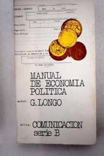 Portada del libro de Manual de economía política