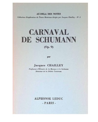 Portada del libro de Le Carnaval de Schumann
