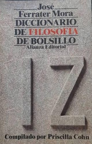 Portada del libro de DICCIONARIO DE FILOSOFIA DE BOLSILLO I-Z