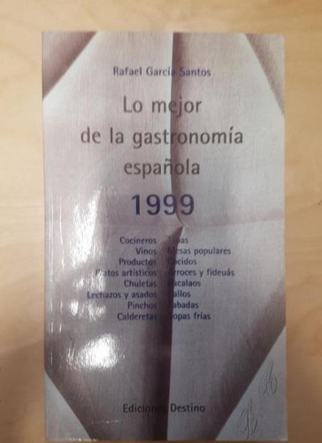 Portada del libro de Lo mejor de la gastronomia española 1999