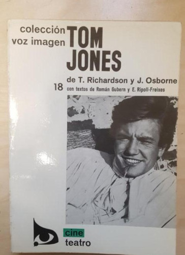 Portada del libro de Tom Jones. Con textos de Román Gubern y E. Ripoll-Freixes.