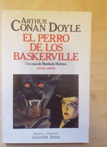 Portada del libro de ARTHUR CONAN DOYLE. EL PERRO DE LOS BASKERVILLE. COLECCIÓN RUTAS