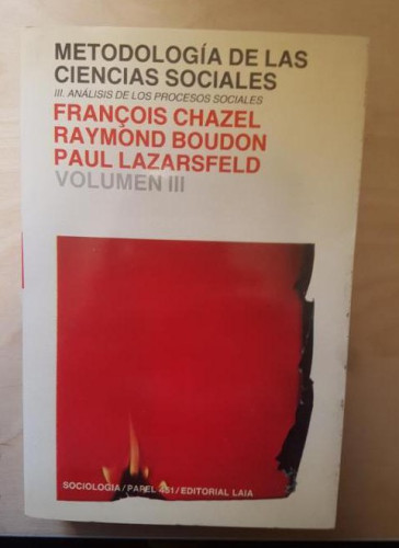 Portada del libro de Metodología de las ciencias sociales. III. Análisis de los procesos sociales. Volumen III