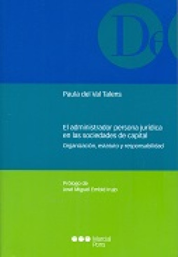 Portada del libro de EL ADMINISTRADOR PERSONA JURÍDICA EN LAS SOCIEDADES DE CAPITAL