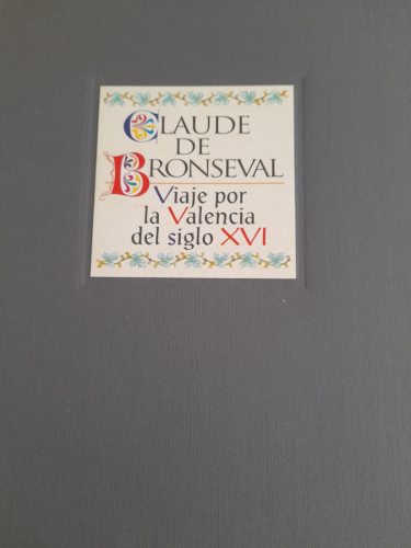 Portada del libro de Viaje por la Valencia del siglo XVI /
