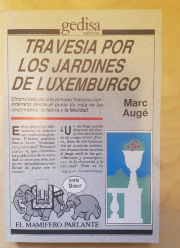 Portada del libro de Travesía por los jardines de Luxemburgo (El Mamífero Parlante)