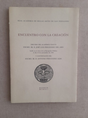 Portada del libro de encuentro con la creación
