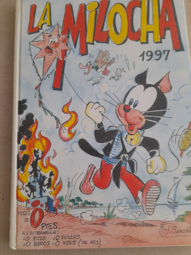 Portada del libro de FALLA LA MILOCHA 1997 PUMBY SANCHIS HOMENAJE AL TEBEO VALENCIANO. LLIBRET HOMENAGE AL TEBEO VALENCIÀ.