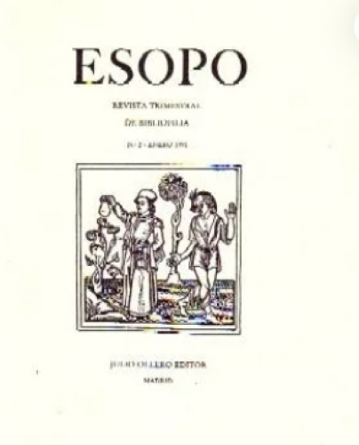 Portada del libro de Esopo. Revista trimestral de Bibliofilia. Número 2 - Enero 1991