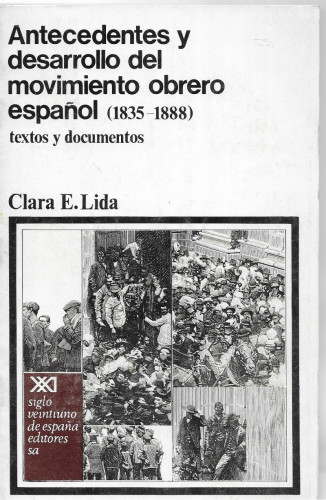 Portada del libro de ANTECEDENTES Y DESARROLLO DEL MOVIMIENTO OBRERO ESPAÑOL (1835-1888). TEXTOS Y DOCUMENTOS