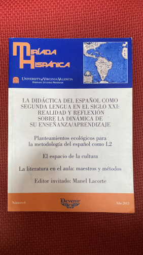 Portada del libro de MIRÍADA HISPÁNICA NÚMERO 6, AÑO 2013.