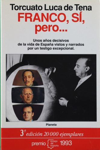 Portada del libro de Franco, sí, pero-- confesiones profanas