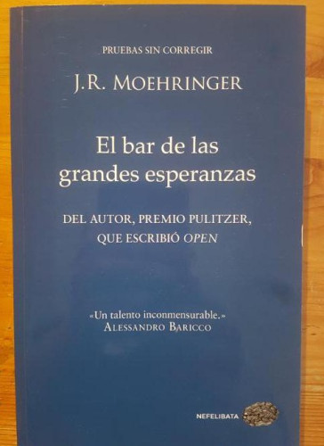 Portada del libro de EL BAR DE LAS GRANDES ESPERANZAS. MOEHRINGER. NEFELIBATA. 2015 460pp