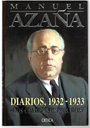 Portada del libro de Diarios, 1932-1933
