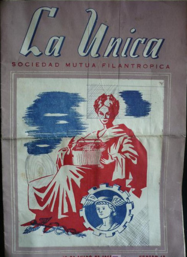 Portada del libro de LA UNICA. SOCIEDAD MUTUA FILANTROPICA. ENERO 1955. Nº68 16 PAG.