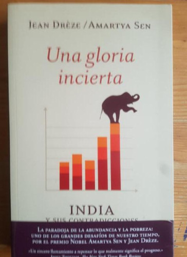 Portada del libro de Una gloria incierta: India y sus contradicciones (Pensamiento)