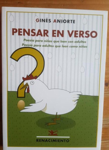 Portada del libro de Pensar En Verso: Poesía para niños que leen con adultos. Poesía para adultos (Otros títulos)