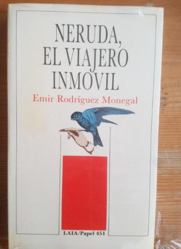 Portada del libro de Neruda. el viajero inmovil