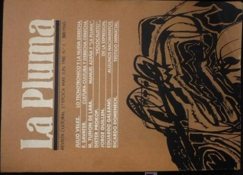 Portada del libro de revista cultural la pluma. nuero dos. 1980. ver indice.