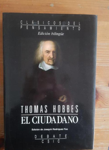 Portada del libro de El ciudadano Hobbes, Thomas Publicado por CSIC. (1993) 205pp