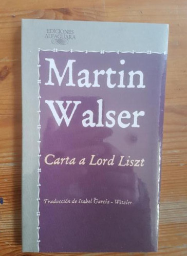 Portada del libro de Carta a lord liszt