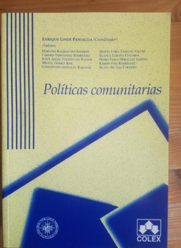 Portada del libro de Politicas comunitarias