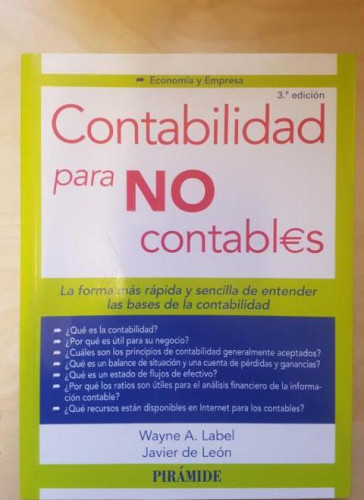 Portada del libro de Contabilidad para no contables (Economía Y Empresa)