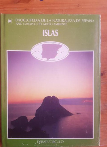 Portada del libro de ENCICLOPEDIA DE LA NATURALEZA DE ESPAÑA. ISLAS. Debate 1990 128pp PRECINTADO