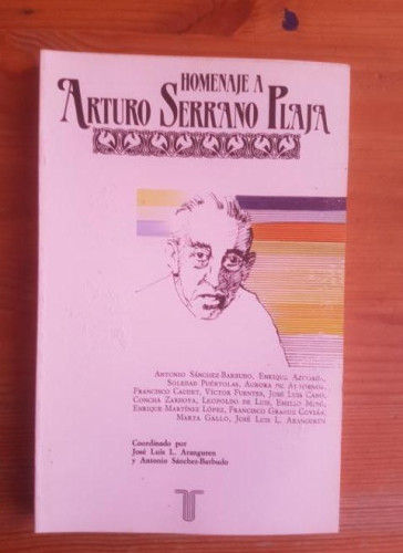 Portada del libro de Homenaje a Arturo Serrano plaja