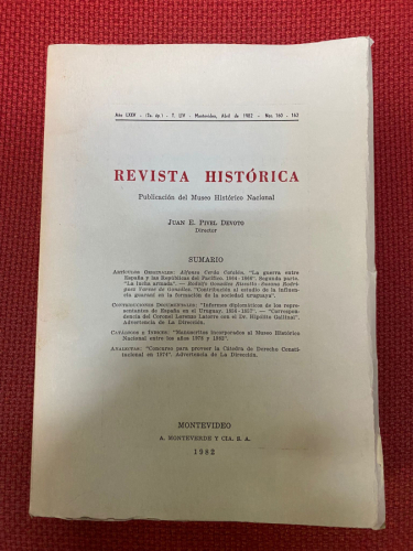 Portada del libro de Revista Histórica. Publicación del Museo Histórico Nacional. Año LXXV. 2ªépoca. T. LIV. NOS 160-162