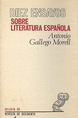 Portada del libro de Diez ensayos sobre literatura española