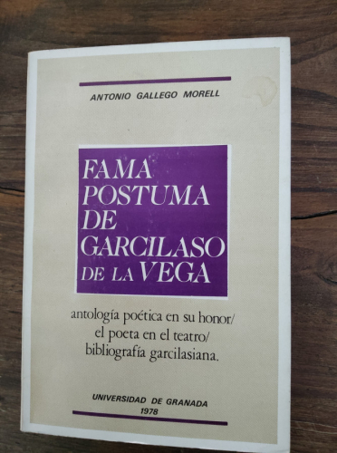 Portada del libro de FAMA POSTUMA DE GARCILASO DE LA VEGA