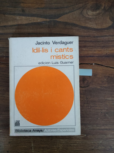 Portada del libro de IDIL-LIS I CANTS MISTICS 