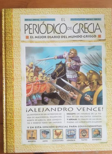 Portada del libro de El Periodico de Grecia Anton Powell; Philip Steele Publicado por Ediciones B (1999) 31pp