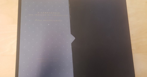 Portada del libro de V CENTENARIO TRATADO TORDESILLAS. TAPA DURA CON ESTUCHE. 1995