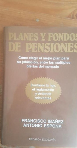 Portada del libro de Planes y fondos de pensiones (Economía)
