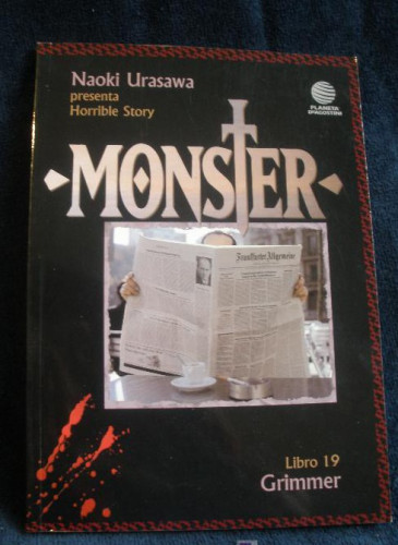 Portada del libro de MONSTER. NAOKI URASAW. libro 19 grimmer