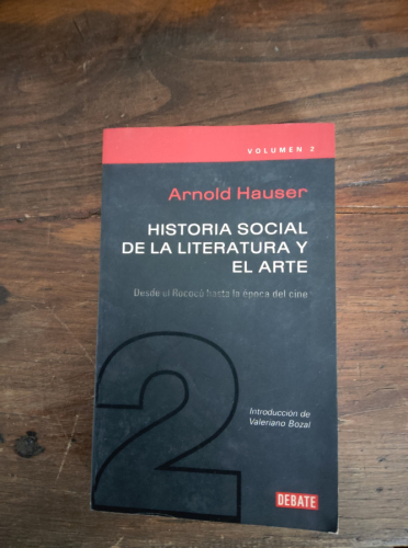 Portada del libro de HISTORIA SOCIAL DE LA LITERATURA Y EL ARTE