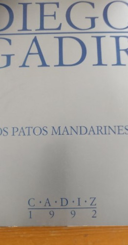 Portada del libro de los patos mandarinesi cádiz 1992