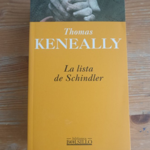 Portada del libro de La lista de Schindler. Thomas Keneally. Ediciones B 1995 550pp