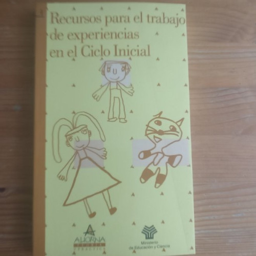 Portada del libro de Recursos para el trabajo de experiencias en el ciclo inicial