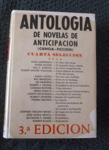 Portada del libro de ANTOLOGIA DE NOVELAS DE ANTICIPACION. CUARTE SELECCION. 1976 434pp