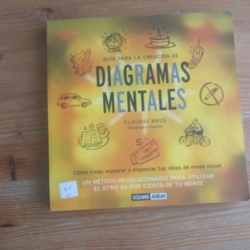 Portada del libro de Guia para la creacion de diagramas mentales Claudio Aros. Océano Ambar 2006 150pp