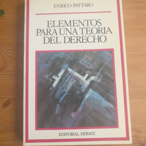 Portada del libro de Elementos para una teoria del derecho