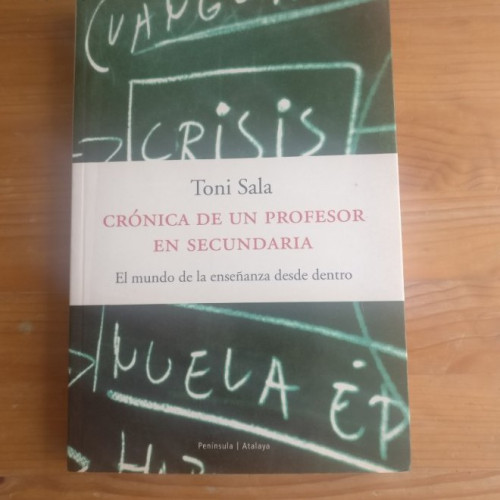 Portada del libro de Crónica de un profesor en secundaria (ATALAYA)