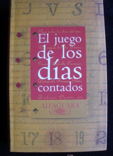 Portada del libro de Juego de los dias contados